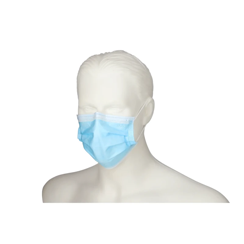 Maska tvárová 3 vrstvová s gumičkou modrá